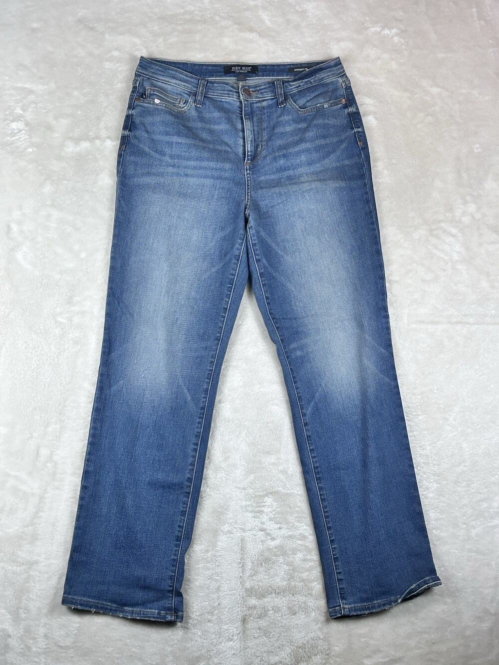 Judy Blue Straight Fit Jeans Size 9/29 High Stretch Dark Wash Denim JB8601 DK